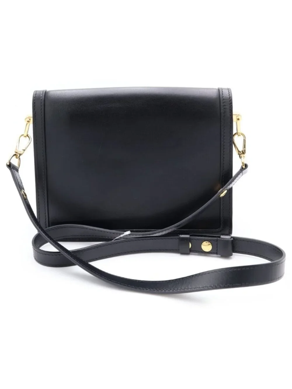 Louis Vuitton LV Rock Dauphine MM Leather Chain Shoulder Bag Gold Black